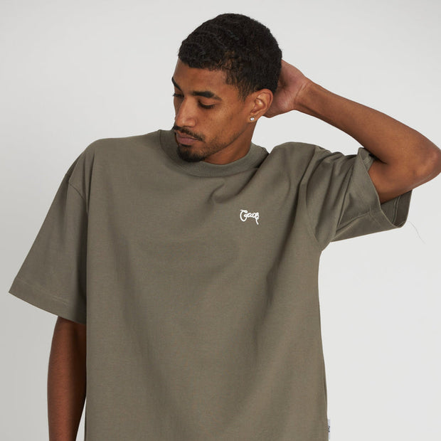 Scripted Tee - Seagrass