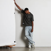 Stamp Script Tee - Charcoal