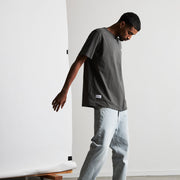 Stamp Script Tee - Charcoal