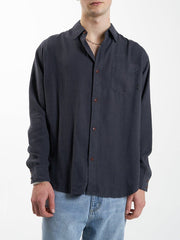 Hemp Minimal Oversized L/S Shirt - Slate