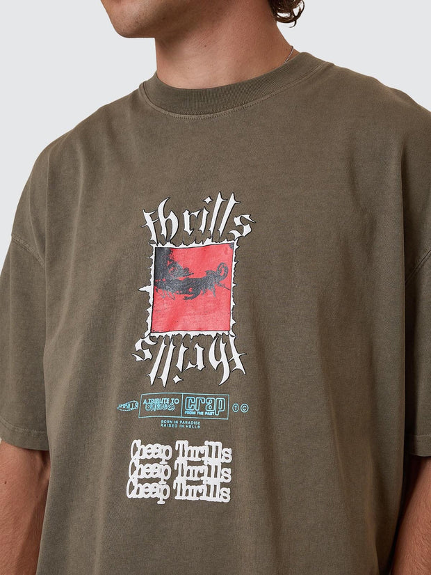 Cheap Box Fit Tee - Tarmac