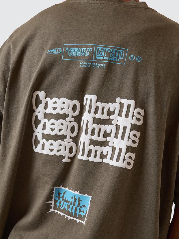 Cheap Box Fit Tee - Tarmac