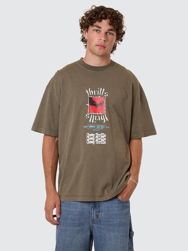 Cheap Box Fit Tee - Tarmac