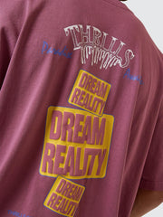 Reality Dreams Box Fit Tee - Delta Berry