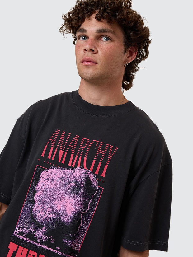 Constant Chaos Box Fit Tee - Blue Graphite