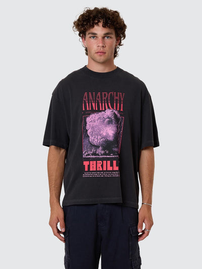 Constant Chaos Box Fit Tee - Blue Graphite