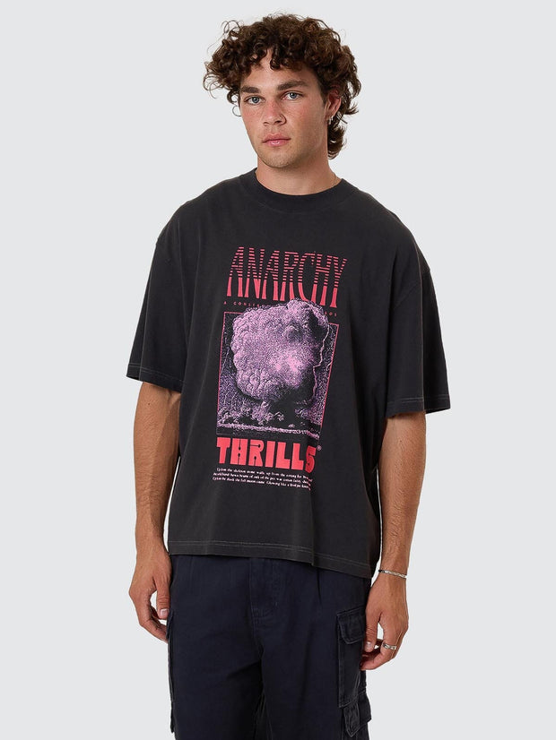 Constant Chaos Box Fit Tee - Blue Graphite