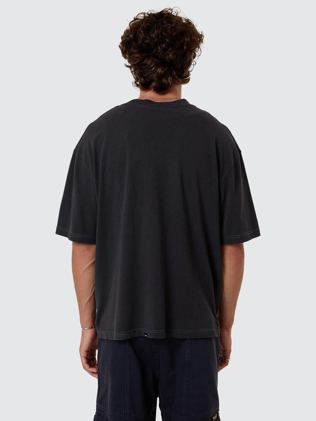 Constant Chaos Box Fit Tee - Blue Graphite