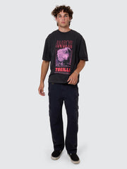 Constant Chaos Box Fit Tee - Blue Graphite
