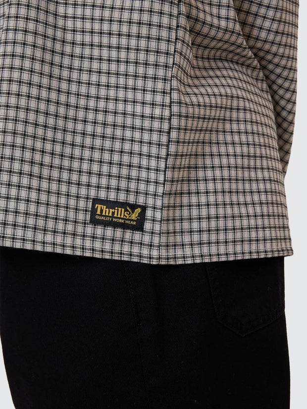 Union Short Sleeve Check Shirt - Light Stone