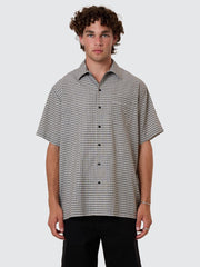 Union Short Sleeve Check Shirt - Light Stone