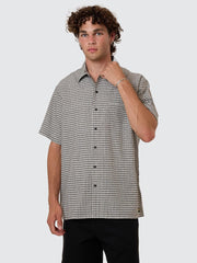 Union Short Sleeve Check Shirt - Light Stone