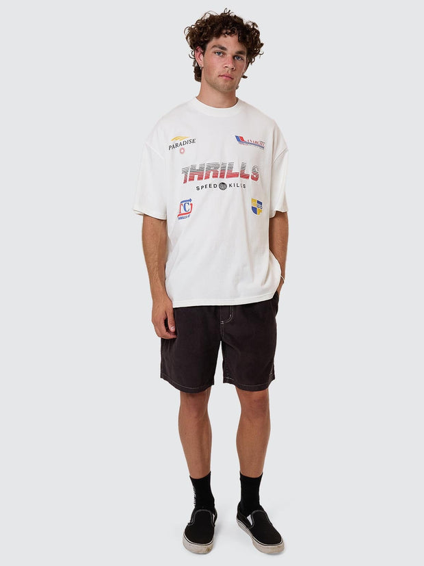 Anarchy in Paradise Cord Volley Short - Acorn