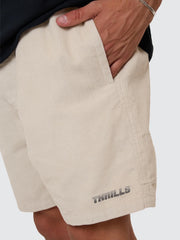 Anarchy in Paradise Cord Volley Short - Oatmeal
