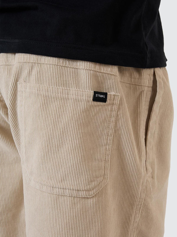 Anarchy in Paradise Cord Volley Short - Oatmeal