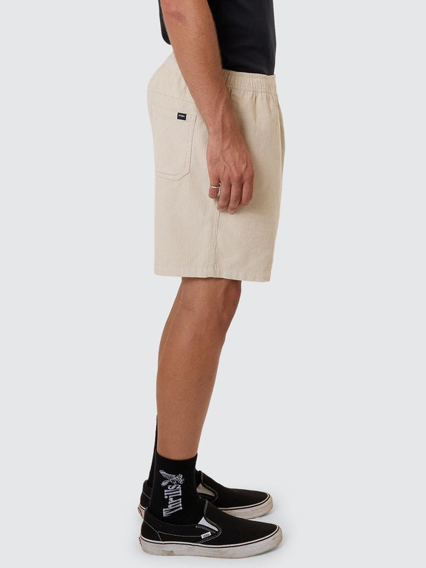 Anarchy in Paradise Cord Volley Short - Oatmeal