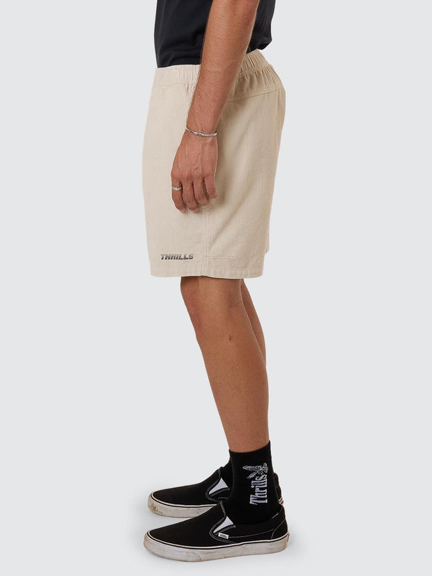 Anarchy in Paradise Cord Volley Short - Oatmeal