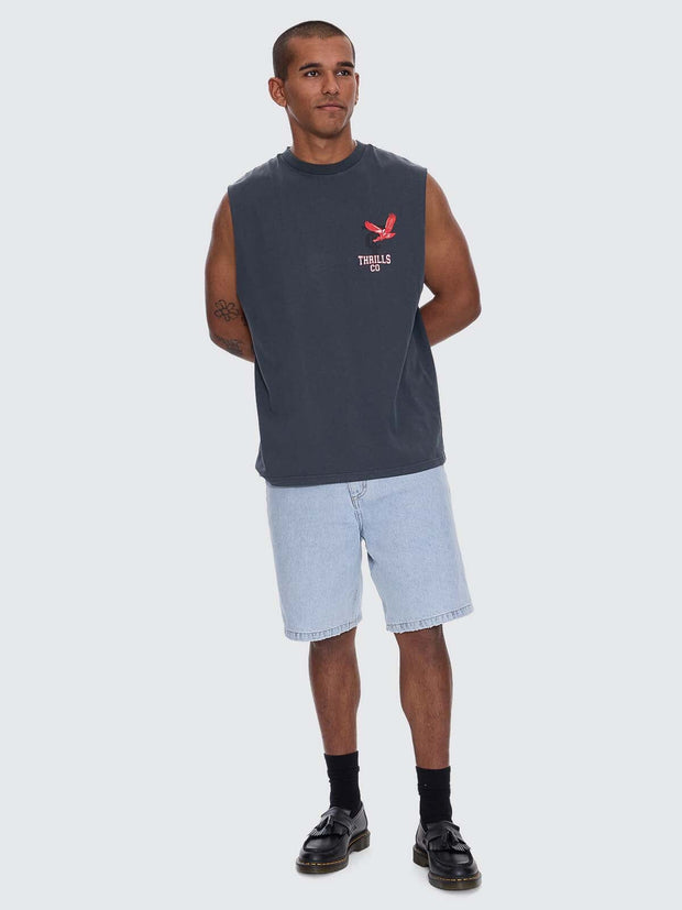 Wonder World Merch Fit Muscle Tee - Ebony