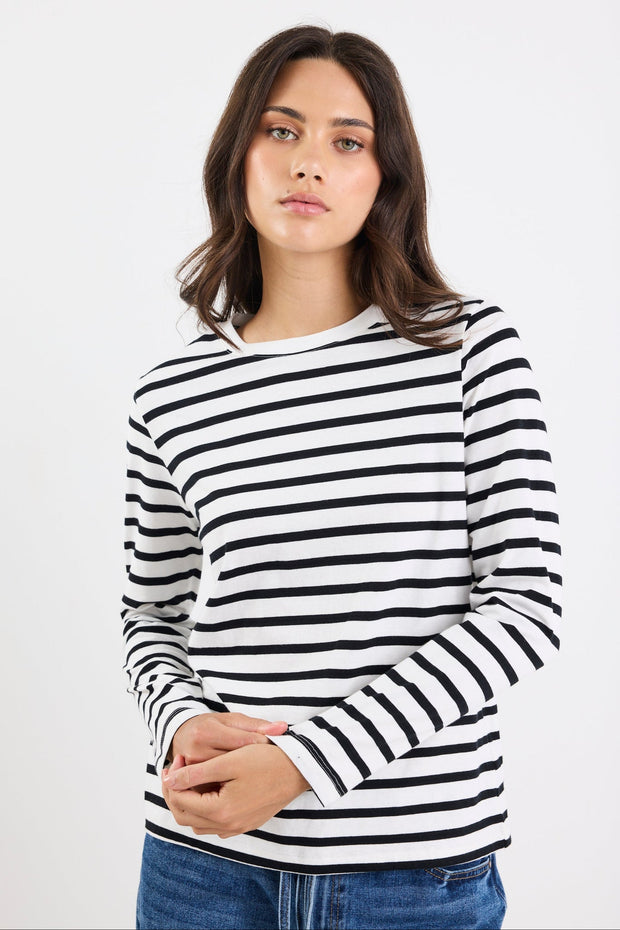 Tether Long Sleeve Top - Black/White Stripe – Chicago Joes