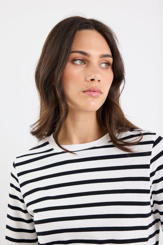 Tether Long Sleeve Top - Black/White Stripe – Chicago Joes