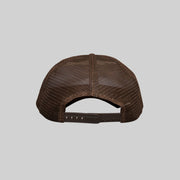 Unisex Varsity Trucker Cap - Brown/White