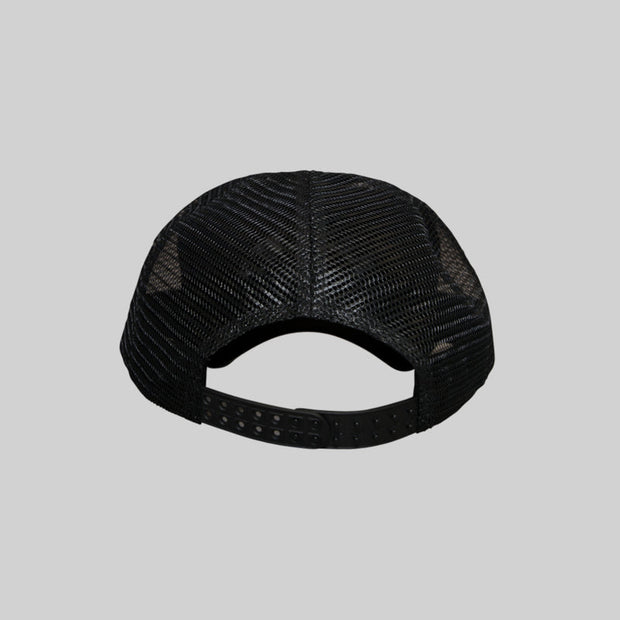 Unisex Varsity Trucker Cap - Black/Black