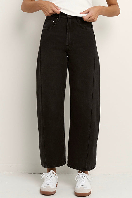 Varsity Barrel Jeans - Black Wash