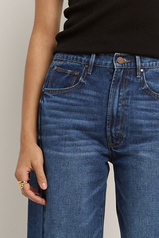Varsity Barrel Jeans - Deep Blue