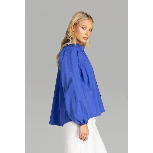 Veronica Top - Juniper Blue