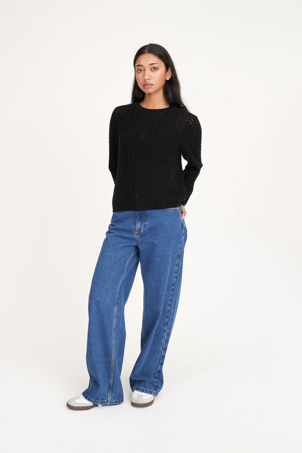 Ziggy Cruise Long Sleeve Top - Black