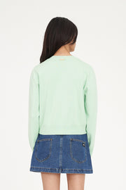 Kenzie Crop Knit Cardigan - Matcha