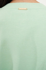 Kenzie Crop Knit Cardigan - Matcha