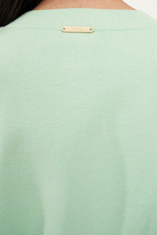 Kenzie Crop Knit Cardigan - Matcha