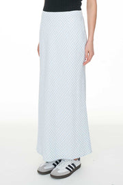 Celine Lila Midi Skirt - Blue/White