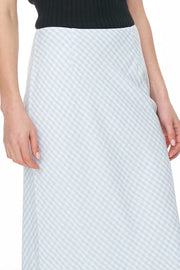 Celine Lila Midi Skirt - Blue/White