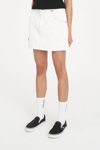 97 Twill Mini Skirt - Chalk