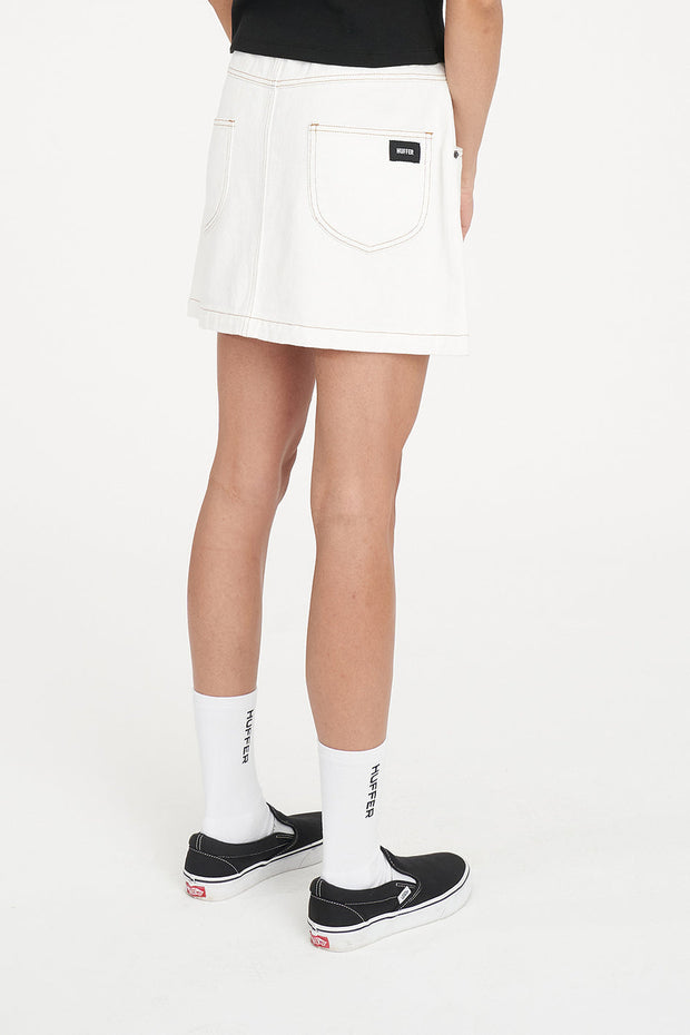 97 Twill Mini Skirt - Chalk