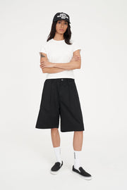 Oxford Pleated Short - Black
