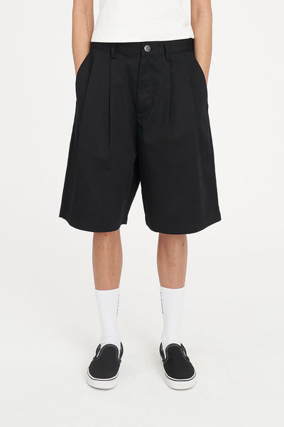Oxford Pleated Short - Black