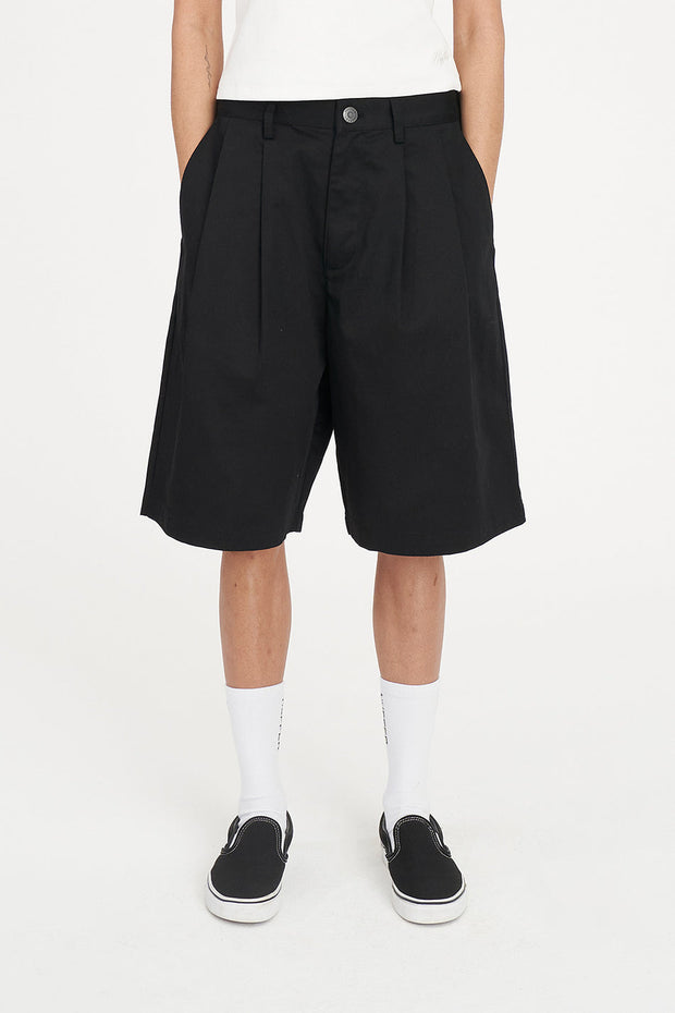 Oxford Pleated Short - Black