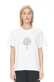 Classic Tee 170/Peonies - Chalk