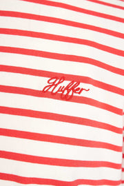 Oui Oui Long Sleeve Relaxed Tee - Chalk/Red