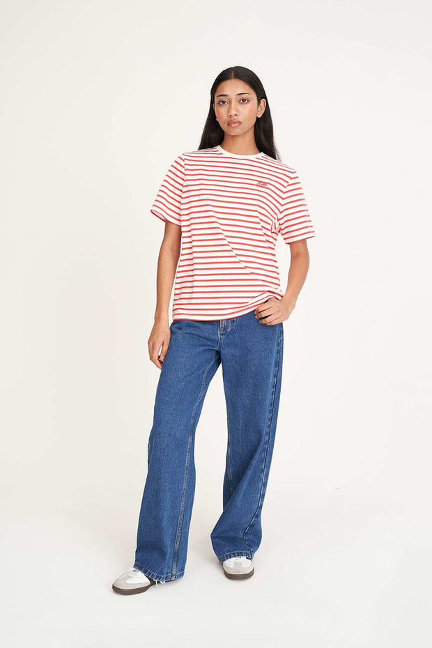 Classic Tee - Oui Oui - Chalk/Red