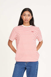 Classic Tee - Oui Oui - Chalk/Red
