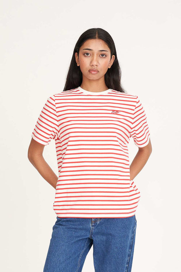 Classic Tee - Oui Oui - Chalk/Red