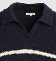 Satellite Polo Sweater - Marine Stripe