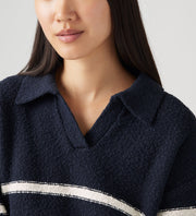 Satellite Polo Sweater - Marine Stripe