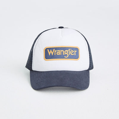Wrangler Trucker Cap - White/Vintage Navy