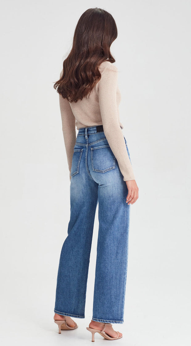 Wendy Wide Leg Jean - Denim Blue