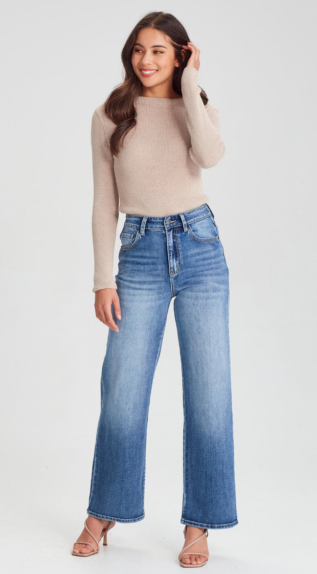 Wendy Wide Leg Jean - Denim Blue